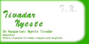 tivadar nyeste business card